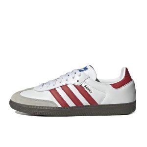 Adidas Originals Samba OG 德訓鞋 板鞋 男女同款 白紅膠底