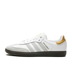 KITH x adidas Originals Samba OG聯名系列 男女休閒板鞋 舒適輕便 德訓鞋 白灰